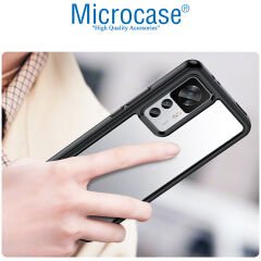 Microcase Xiaomi Redmi K50 Ultra/Xiaomi 12T/12T Pro Shield Serisi Darbeye Dayanıklı Köşe Korumalı Yarı Esnek Plastik TPU Kılıf - AL8100