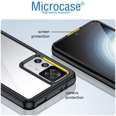 Microcase Xiaomi Redmi K50 Ultra/Xiaomi 12T/12T Pro Shield Serisi Darbeye Dayanıklı Köşe Korumalı Yarı Esnek Plastik TPU Kılıf - AL8100