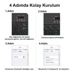 Microcase iPad Mini 5.Nesil 2019 2in1 Set Standlı Silikon Kılıf + Bluetooth Klavye - AL8107