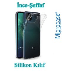 Microcase Google Pixel 4 XL 0.2 mm Ultra İnce Soft Silikon Kılıf - Şeffaf + Tempered Glass Cam Koruma