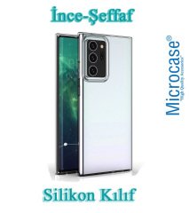Microcase Samsung Galaxy Note 20  0.2 mm İnce Soft Silikon Kılıf - Şeffaf