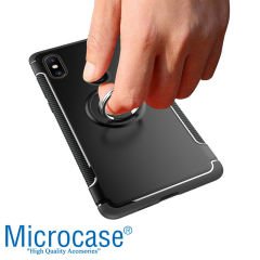 Microcase Xiaomi Mi 8 SE Yüzük Standlı Armor Kılıf + Araç Tutucu