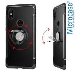 Microcase Xiaomi Mi 8 SE Yüzük Standlı Armor Kılıf + Araç Tutucu