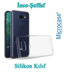 Microcase LG K40S 0.2 mm Ultra İnce Soft Silikon Kılıf - Şeffaf + Tempered Glass Cam Koruma