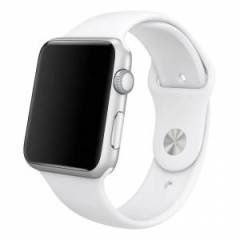 Apple Watch 42 mm Seri 1 2 3 Silikon Kordon Kayış BEYAZ