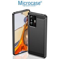 Microcase Xiaomi 11T Brushed Silikon Kılıf - Siyah