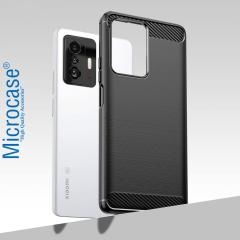 Microcase Xiaomi 11T Brushed Silikon Kılıf - Siyah
