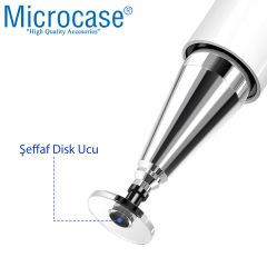 Microcase Universal Telefon Tablet iPad 3in1 Tükenmez ve Disk Uçlu Stylus Pen Dokunmatik Kalem - AL3468