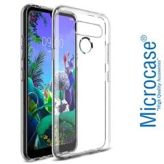 Microcase LG K50S 0.2 mm Ultra İnce Soft Silikon Kılıf - Şeffaf + Tempered Glass Cam Koruma