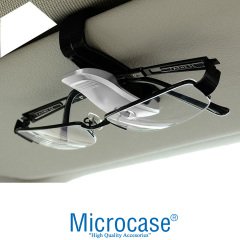 Microcase Oto Araç İçi Mandallı Gözlük Tutucu Güneş Gözlüğü Tutma Klipsi Gümüş - AL2994
