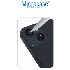 Microcase iPhone 13 Kamera Camı Lens Koruyucu Halka Set - Siyah