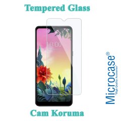 Microcase LG K50S 0.2 mm Ultra İnce Soft Silikon Kılıf - Şeffaf + Tempered Glass Cam Koruma