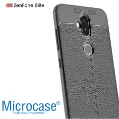 Microcase Zenfone 5 Lite ZC600KL Leather Tpu Silikon Kılıf+CAM