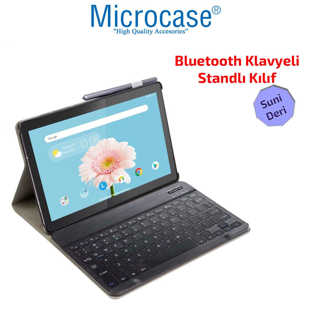 Microcase iPad 8.Nesil 10.2 2020 Tablet Bluetooth Klavyeli Standlı Kılıf - BKK1
