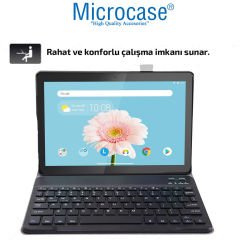 Microcase iPad 8.Nesil 10.2 2020 Tablet Bluetooth Klavyeli Standlı Kılıf - BKK1