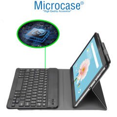 Microcase iPad 8.Nesil 10.2 2020 Tablet Bluetooth Klavyeli Standlı Kılıf - BKK1