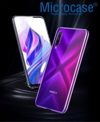 Microcase Huawei P Smart Pro 2019 0.2 mm Ultra İnce Soft Silikon Kılıf - Şeffaf + Tempered Glass Cam Koruma