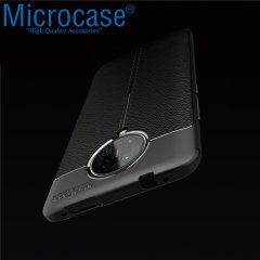 Microcase Samsung Galaxy Note 20 Ultra Leather Tpu Silikon Kılıf - Siyah