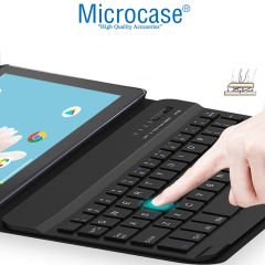 Microcase iPad 8.Nesil 10.2 2020 Tablet Bluetooth Klavyeli Standlı Kılıf - BKK1