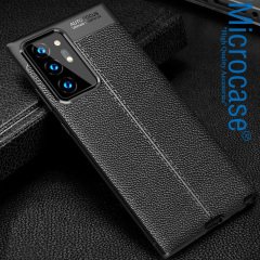 Microcase Samsung Galaxy Note 20 Ultra Leather Tpu Silikon Kılıf - Siyah