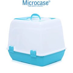 Microcase Kapalı Tasarım Evcil Kedi Tuvaleti - Turkuaz AL3262