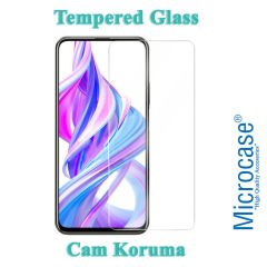 Microcase Huawei P Smart Pro 2019 0.2 mm Ultra İnce Soft Silikon Kılıf - Şeffaf + Tempered Glass Cam Koruma