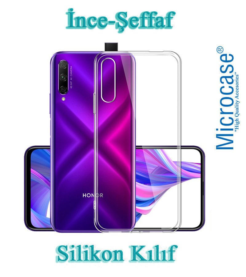 Microcase Huawei P Smart Pro 2019 0.2 mm Ultra İnce Soft Silikon Kılıf - Şeffaf