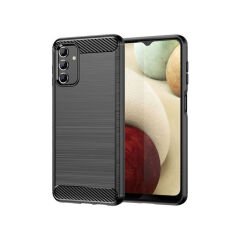 Microcase Samsung Galaxy A04S Brushed Carbon Fiber Silikon Kılıf - Siyah AL3332
