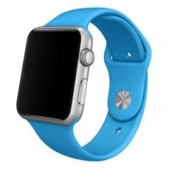 Apple Watch 38 mm Seri 1 2 3 Silikon Kordon Kayış Mavi