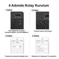 Microcase Tablet ve Telefonlar için Bluetooth Klavye ve Mouse Set - AL3476 Sarı