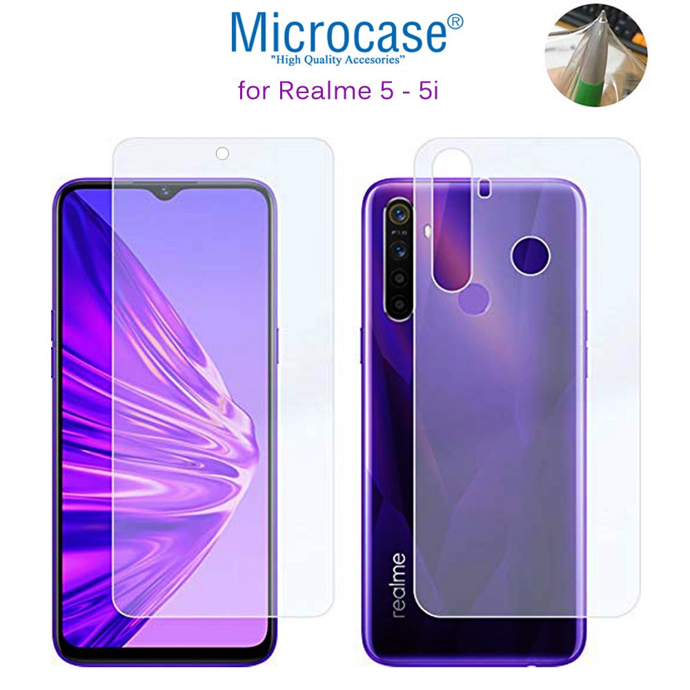 Microcase Realme 5 - 5i Full Ön Arka Kaplama TPU Soft Koruma Filmi