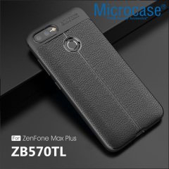 Asus Zenfone 4 Max Plus M1 ZB570TL Leather Tpu Silikon Kılıf+CAM