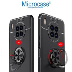 Microcase Huawei Nova 8i Focus Serisi Yüzüklü Kılıf - Siyah