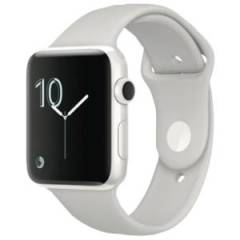 Apple Watch 38 mm Seri 1 2 3 Silikon Kordon Kayış Gri