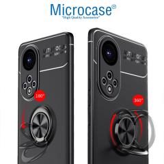 Microcase Huawei Nova 9 Focus Serisi Yüzüklü Kılıf - Siyah