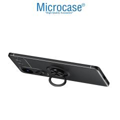 Microcase Huawei Nova 9 Focus Serisi Yüzüklü Kılıf - Siyah