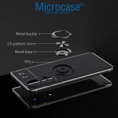 Microcase Huawei Nova 9 Focus Serisi Yüzüklü Kılıf - Siyah