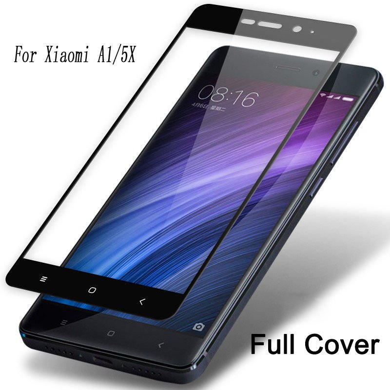 Xiaomi Mi 5X A1 Çerçeveli Tempered Glass Cam Koruma Tam Kaplar