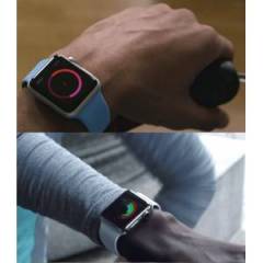Apple Watch 38 mm Seri 1 2 3 Silikon Kordon Kayış Siyah