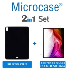 iPad Pro 11 Tablet Silikon Tpu Soft Kılıf Siyah + Ekran Koruma