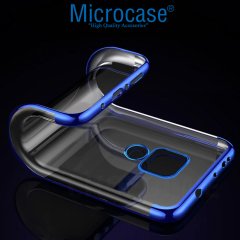 Microcase Huawei Mate 30 Lite Plating Series Silikon Kılıf - Mavi