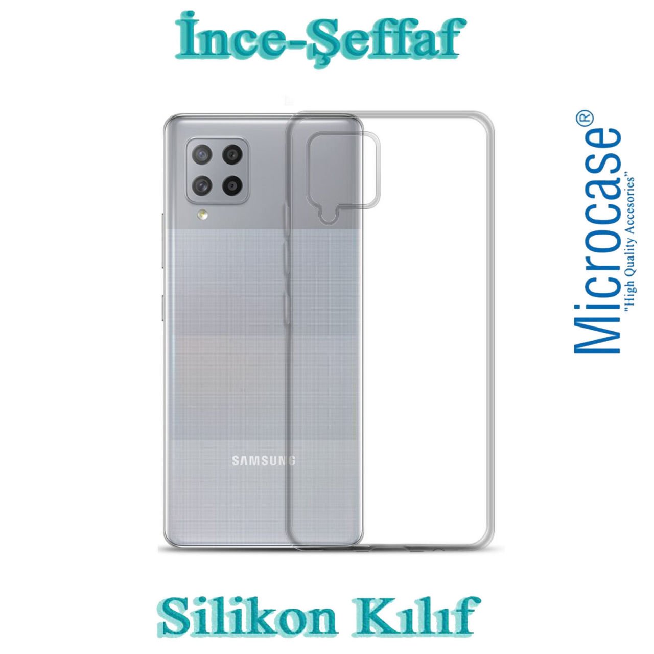 Microcase Samsung Galaxy M12 İnce 0.2 mm Soft Silikon Kılıf - Şeffaf