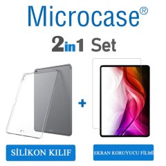 iPad Pro 11 Tablet Silikon Tpu Soft Kılıf Şeffaf + Ekran Koruma