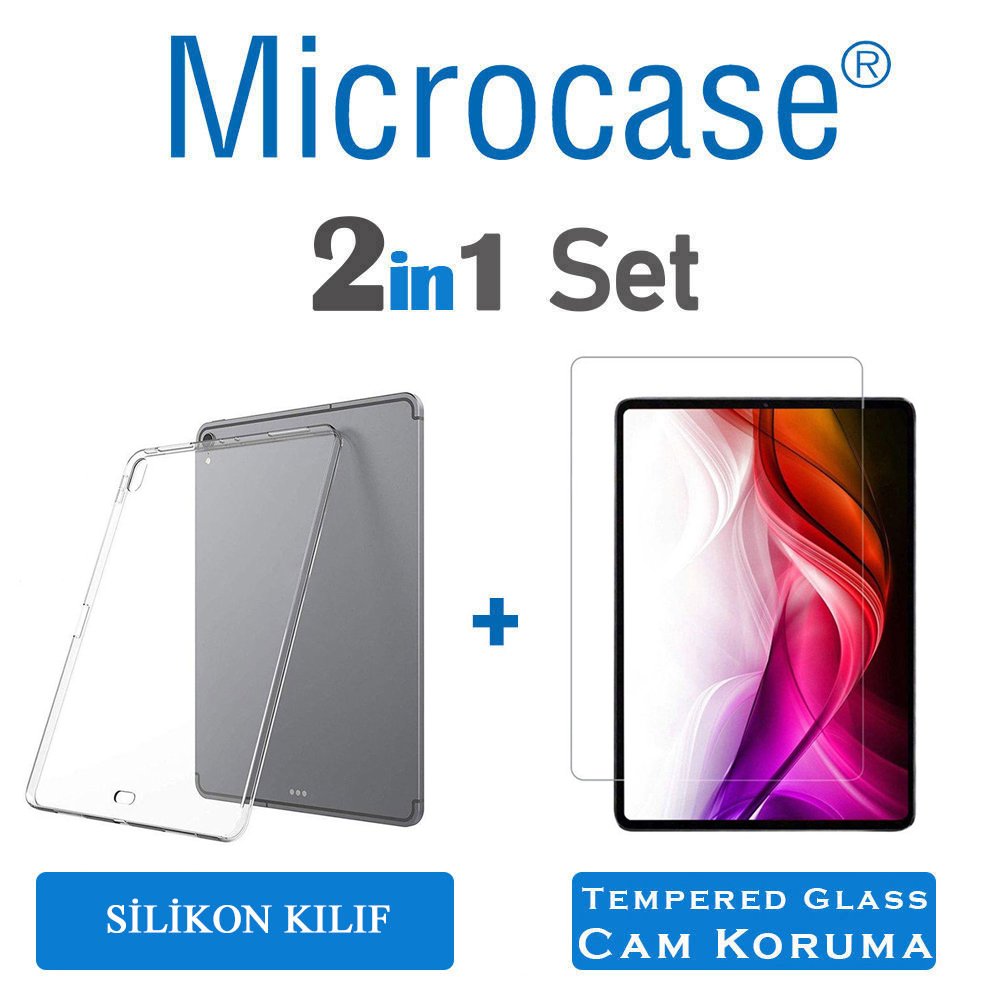 iPad Pro 11 Tablet Silikon Tpu Soft Kılıf Şeffaf + Ekran Koruma