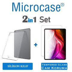 iPad Pro 11 Tablet Silikon Tpu Soft Kılıf Şeffaf + Ekran Koruma