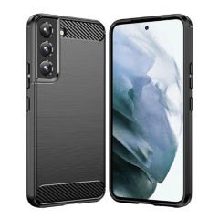Microcase Samsung Galaxy S23 Plus Brushed Carbon Fiber Silikon Kılıf - Siyah AL3332