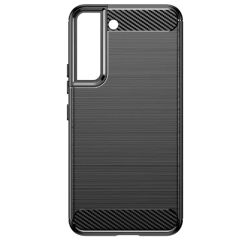 Microcase Samsung Galaxy S23 Plus Brushed Carbon Fiber Silikon Kılıf - Siyah AL3332