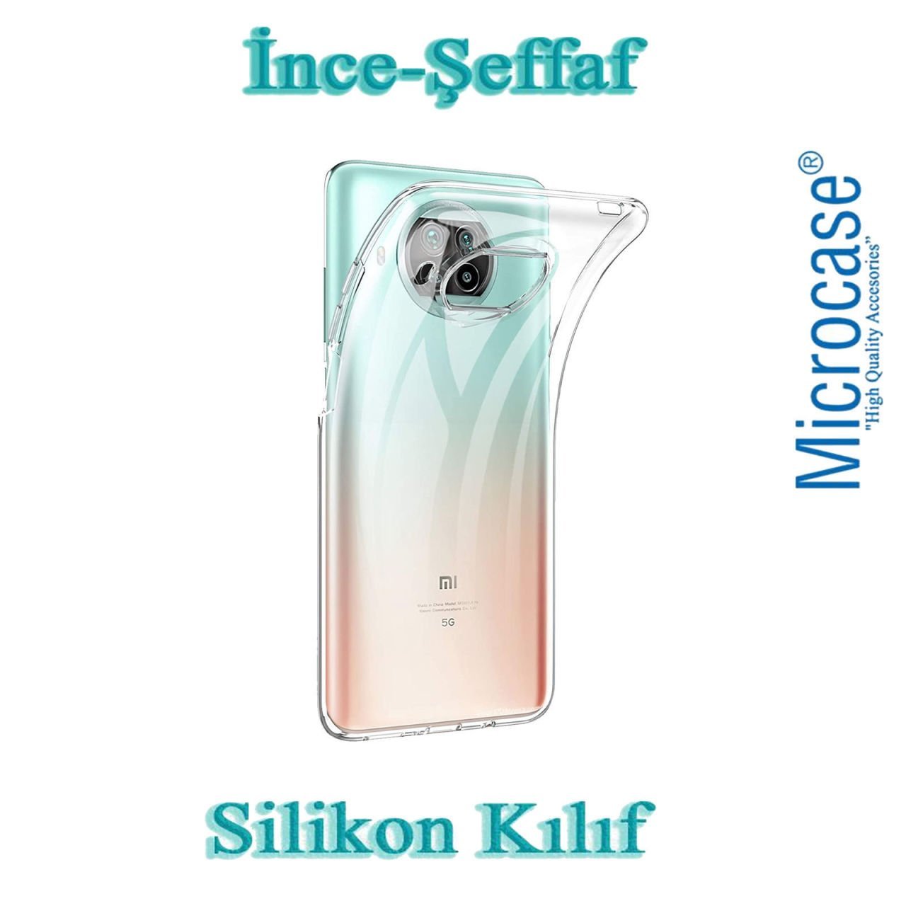 Microcase Xiaomi Mi 10i İnce 0.2 mm Soft Silikon Kılıf