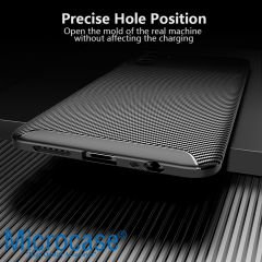 Microcase Huawei Mate 40 Lite Maxy Serisi Carbon Fiber Silikon Kılıf - Siyah