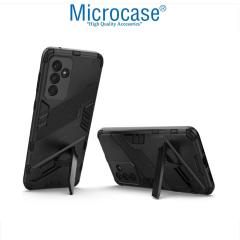 Microcase Samsung Galaxy A13 5G Matrix Serisi Armor Standlı Perfect Koruma Kılıf -Siyah